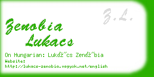 zenobia lukacs business card